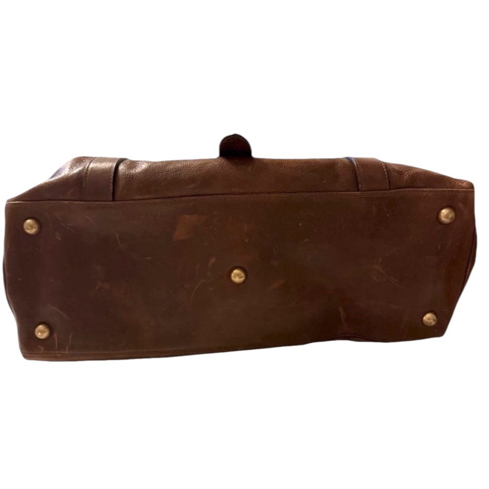 IL BISONTE VINTAGE LEATHER BAG Natural Patina ITALY Brown FAST SHIPPING 3346-4 - Picture 9 of 16